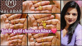 Malabar latest gold chain necklace designs with price  Light weight gold chain designs with price