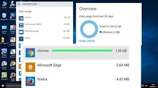 how to seeview internet network data usages in windows 10 chekmoniter data usages in windows 10