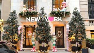 4KNYC Christmas Walk‍ Luxurious Madison Ave. holiday decoration Serendipity 3Dec. 2023