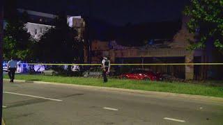 Central City building collapses cars covered in debris in New Orleans