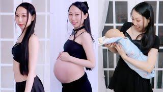 Pregnancy Transformation  Week by Week Pregnancy Belly Baby Bump