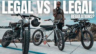 Government Crackdowns? Illegal E-Bikes vs. Legal Options Zooz Super73 Sur Ron Compared