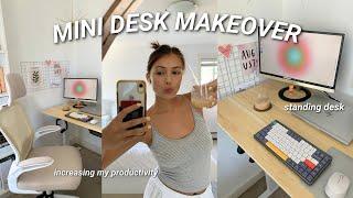 productive work setup + unboxing my standing desk  pinterest inspired desk makeover