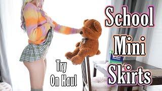 Summer-school Mini Skirts  Try on haul bonus Skirt vs Pen test & Windsafe test