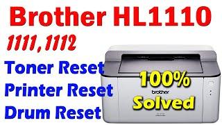 Brother  HL1110  HL1111  toner low  error  Toner end  problem  Solution  red light