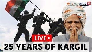 Kargil Vijay Diwas 2024 LIVE  PM Modi Attends Kargil Vijay Diwas Shradhanjali Samaroh LIVE  N18L