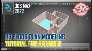 3DS Max 2022 Floor Plan With AEC Extended Tutorial For Beginner COMPLETE