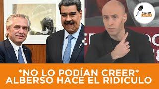 EN LA MESA DE LN+ SE HICIERON UN FESTÍN CON EL NUEVO RIDÍCULO DE ALBERSO CON MADURO PERSECUSIÓN