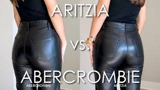 Aritzia vs. Abercrombie Vegan Leather Pants Melina  90s Straight