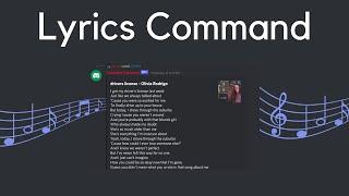 Song Lyrics Command  DiscordJS V13 Tutorials