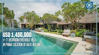 4-5 Bedroom Freehold Villa in prime location of Canggu Bali