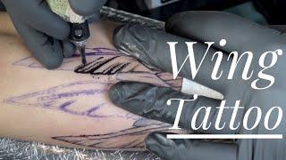 Wing Tattoo  Time lapse