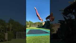 Trampoline Tricks  #trampoline  #backflip #shorts