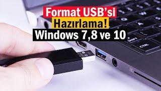 Format USB si Hazırlama  Windows 7 8 10