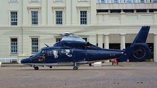 SAS Special Forces helicopter lands in Wellington Barracks London