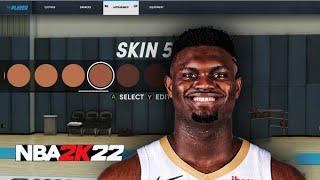 NBA 2K22 ZION WILLIAMSON FACE CREATION CURRENT GEN AND NEXT GEN 2K22 BEST FACE CREATION