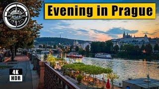 Pragues Evening Walking Tour of Old Town  Czech Republic 4K HDR ASMR