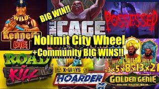 Bonus Compilation + Nolimit City Random Slot Wheel The Cage Maxed +Community BIG WINS & Much More