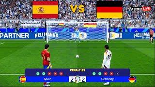 Spain Vs Germany - UEFA Euro 2024 - Quarter Final  Full Match & Penalties  Realistic PES Gameplay