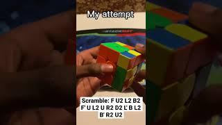 Trying the 3x3 World Record Scramble