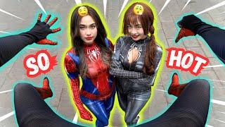 I jumped into hot Spider-Girl’s sister Romantic Love Story by Spider-man ParkourPOV in Real Life