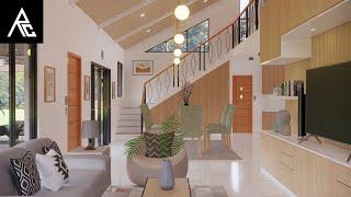 Cozy 4-Bedroom Loft-Type Small House Design Idea 8x12 Meters Only