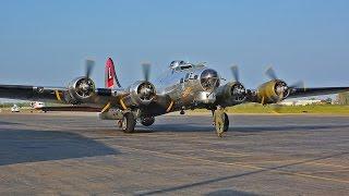 Boeing B-17 Flying Fortress flight with cockpit view and ATC