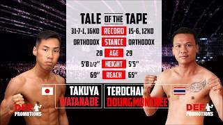 DEF Fight Night 15 - Bout 9 - Takuya WATANABE vs Terdchai DOUNGMONTREE - Super Featherweight