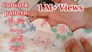 very easy Cutwork sleeve design cutwork pattern For Beginners  Most beautiful & trendy