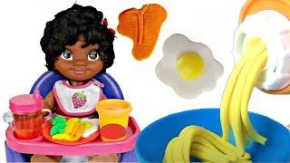 Nat and Essie Eat with Moanas Clay Noodle Spaghetti Set