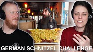 #beardmeatsfood SCHNITZEL CHALLENGE IN GERMANY REACTION  OB DAVE REACTS