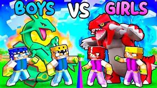 Boys VS Girls OP POKEMON BATTLE in Minecraft