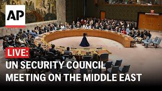 LIVE UN Security Council meeting on the Middle East