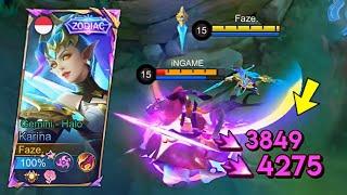 I FINALLY FOUND KARINA BEST 1 HIT BUILD FOR SOLO RANK best build 2024 - Mobile Legends