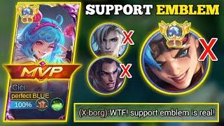 REASON WHY SUPPORT EMBLEM IS THE BEST AGAINST X-BORG  CICI BEST BUILD -MLBB #cici #cicimlbb #mlbb