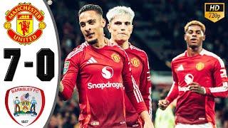 Manchester United vs Barnsley 7-0 Highlights & All Goals 2024 HD