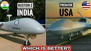 Indias Rustom-2 Vs US Predator Drone - DRDO Rustom-2 Vs MQ-1 Predator  Which Is Better? Hindi