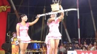 Acrobatic Jumbo Circus F - Whirling Ladies Part 1 - Thrissur India Jan2012