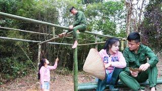 TIMELAPSE 30 days drunk father-in-law chased daughter-in-law out of the house - build bamboo house