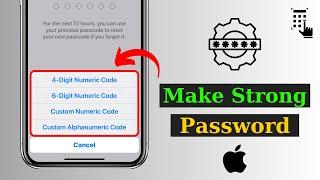 How To Set A Strong Passcode on iPhone  Generate A Strong Password  iPhone Strong Security