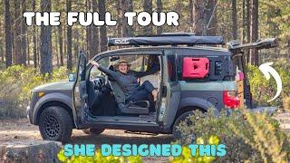 Woman Designs Ultimate Honda Element Camper for Overlanding - The full tour   #overlanding #tour