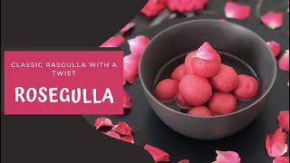 Rose-gulla  Rose Rasgulla  Sponge Rasgulla Recipe  Bengali Rasgulla with a twist