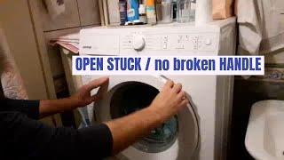 HOW to OPEN STUCK washing machine door  no broken handle