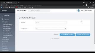 How to create a contact category