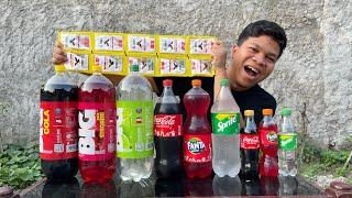 EXPERIMENT COCA COLA FANTA SPRITE BIG COLA VS SODA AUTO MUNCRAT