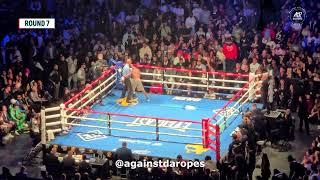 CRAZY ROUND 7 Haney vs. Garcia Ref Goes Crazy