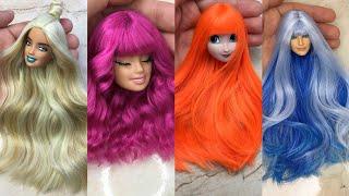 Stunning Barbie Makeover Transformations  Doll Hairstyles Tutorial  Repainting Barbie Doll