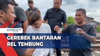 Momen Penggerebekan Kawasan Narkoba di Bantaran Rel Tembung