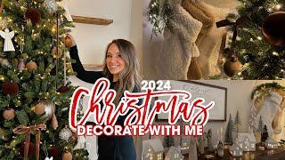 NEW 2024 CHRISTMAS DECORATE WITH ME  DECORATING FOR CHRISTMAS  COZY NEUTRAL CHRISTMAS DECOR