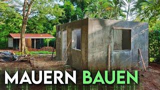 Hausbau in Costa Rica - Mauern bauen mit Hohlblocksteinen und Betonstahl Episode 18